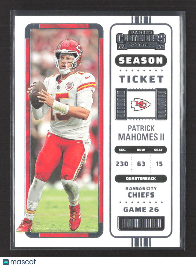 2023 Panini Contenders Football Season Ticket Patrick Mahomes II #58