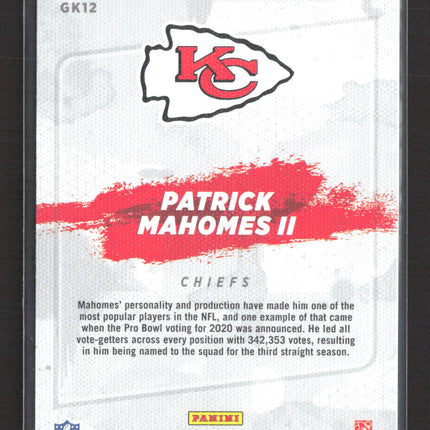 2021 Panini Donruss Gridiron Kings Patrick Mahomes II #GK12