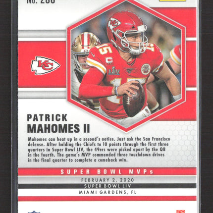2021 Panini Mosaic Patrick Mahomes II #288 Green Prizm