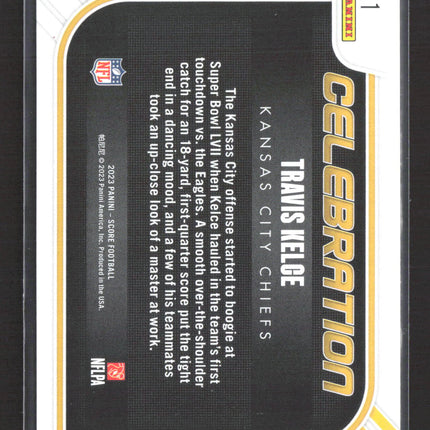 2023 Panini Score Celebration Travis Kelce #1