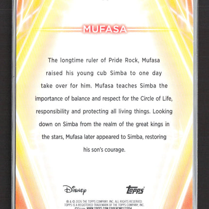 2026 Topps Disney Chrome #40 Mufasa