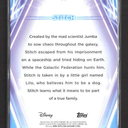 2026 Topps Disney Chrome #14 Stitch