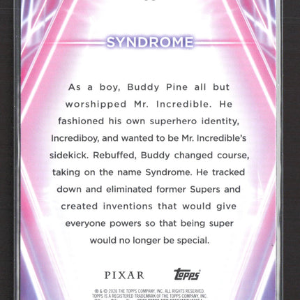 2026 Topps Disney Pixar #53 Syndrome