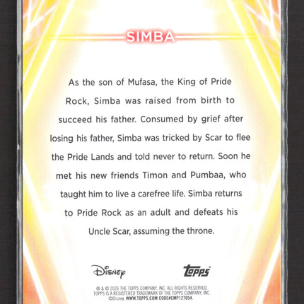 2026 Topps Disney Chrome #41 Simba