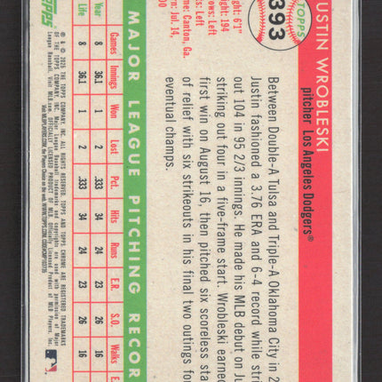 2025 Topps Chrome Justin Wrobleski #393 RC