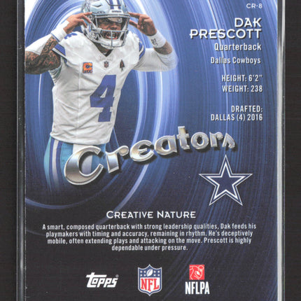 2025 Topps Finest Creators Dak Prescott #CR-8 X-Fractor