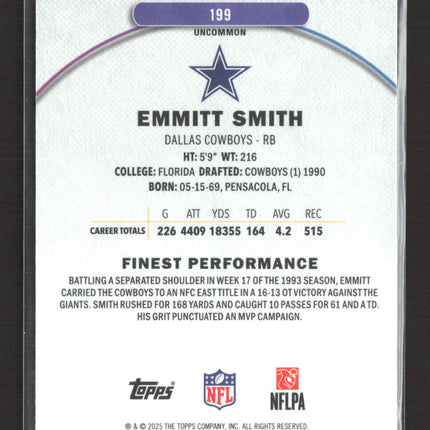 2025 Topps Finest Emmitt Smith #199 Uncommon