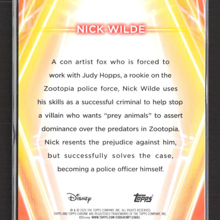 2026 Topps Chrome Disney #CNE-61 Nick Wilde