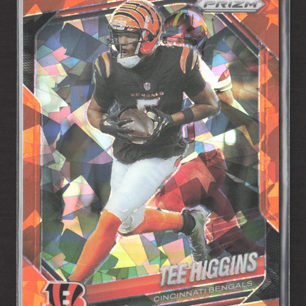 2025 Panini Prizm Football Tee Higgins #13 Orange ICe