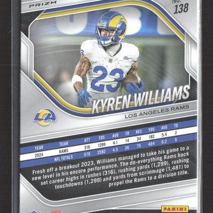 2025 Panini Prizm Mosaic Kyren Williams #138 Orange Ice