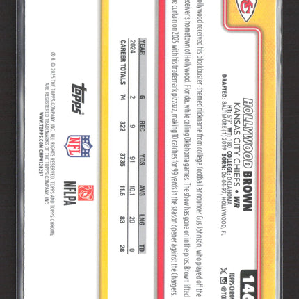 2025 Topps Chrome Hollywood Brown #146 Blue Sapphire Refractor