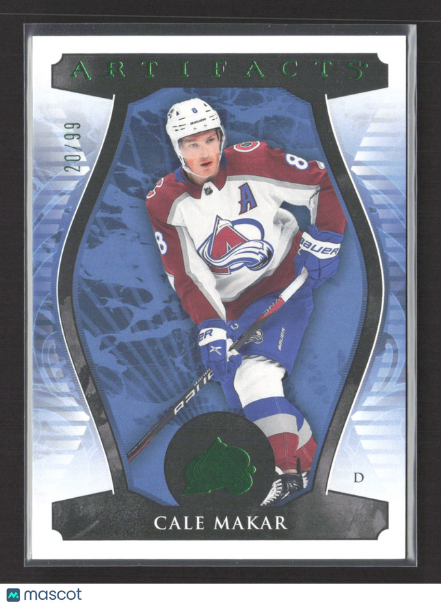 2023 Upper Deck Artifacts Cale Makar #17 Emerald 20/99