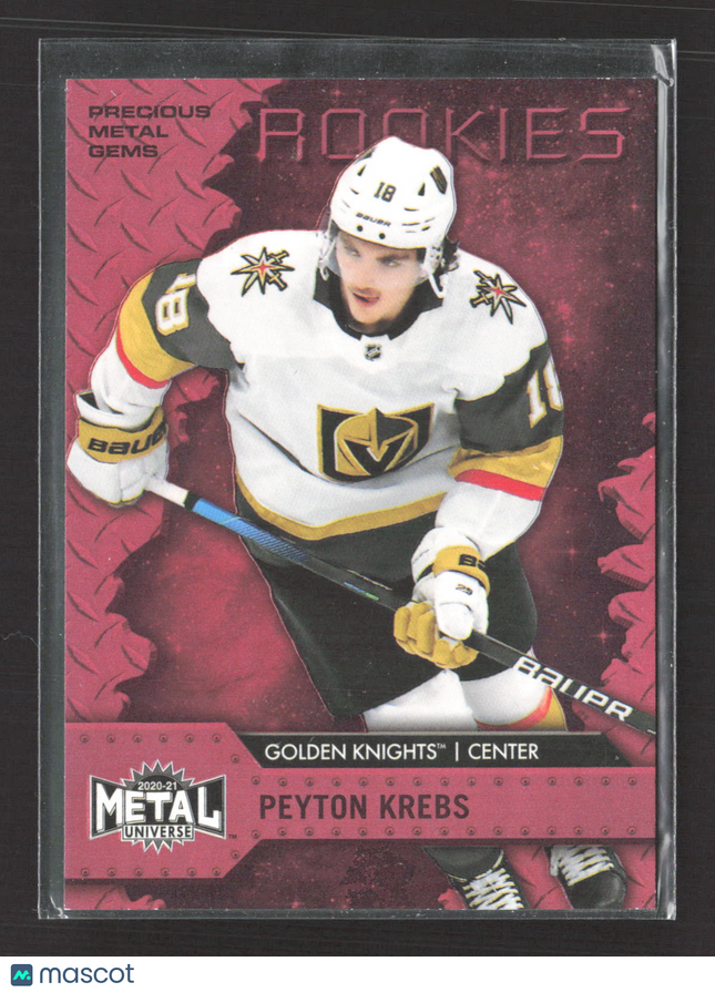 2021 SkyBox Metal Universe Precious Metal Gems Peyton Krebs #130 Red /100