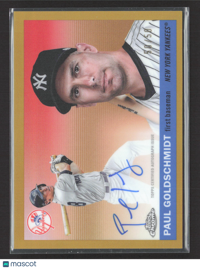2025 Topps Chrome Platinum Baseball Paul Goldschmidt #CPA-PG Gold 50/50 Auto
