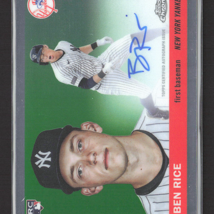 2025 Topps Chrome Platinum Ben Rice #CPA-BR RC Auto