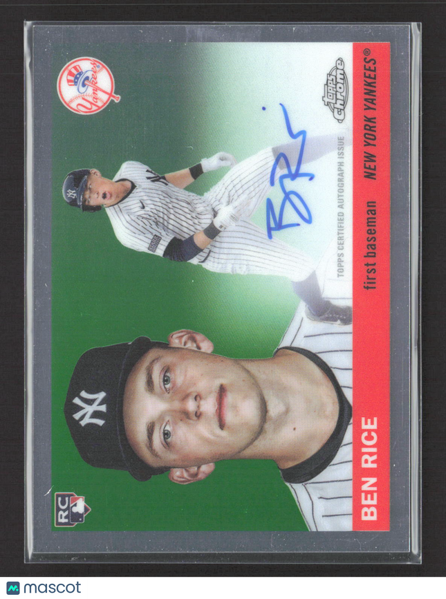 2025 Topps Chrome Platinum Ben Rice #CPA-BR RC Auto