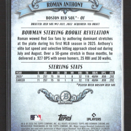 2026 Bowman Sterling Chrome Roman Anthony #BST-12 RC