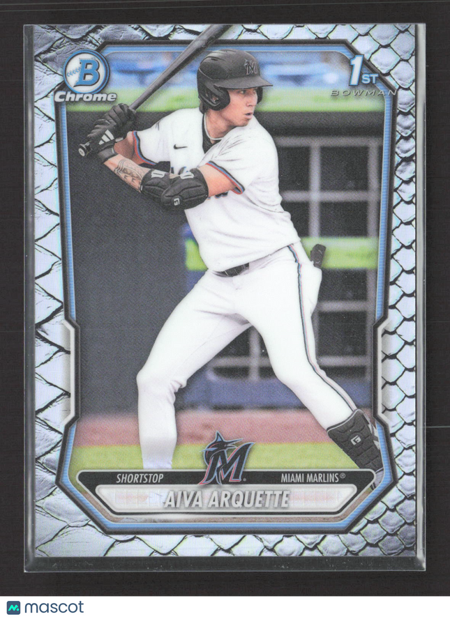 2025 Bowman Chrome Aiva Arquette #BCP-40 Reptilian 1st Bowman