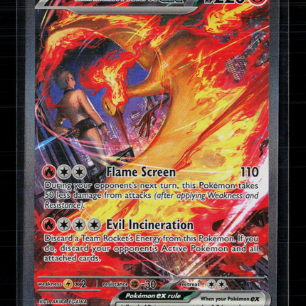 Pokemon 2025 Scarlet & Violet Black Bolt Team Rocket's Moltres EX SAR #229/182