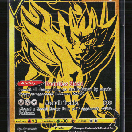 Pokemon 2020 Sword & Shield Zamazenta V UR #SWSH077