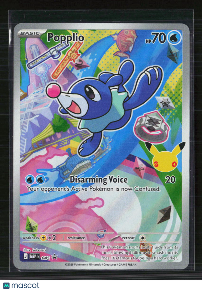 Pokemon 2026 Mega Evolution – Ascended Heroes Popplio #MEP EN 045