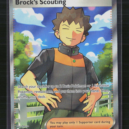 Pokemon 2025 Journey Together Brock's Scouting FA #179/159