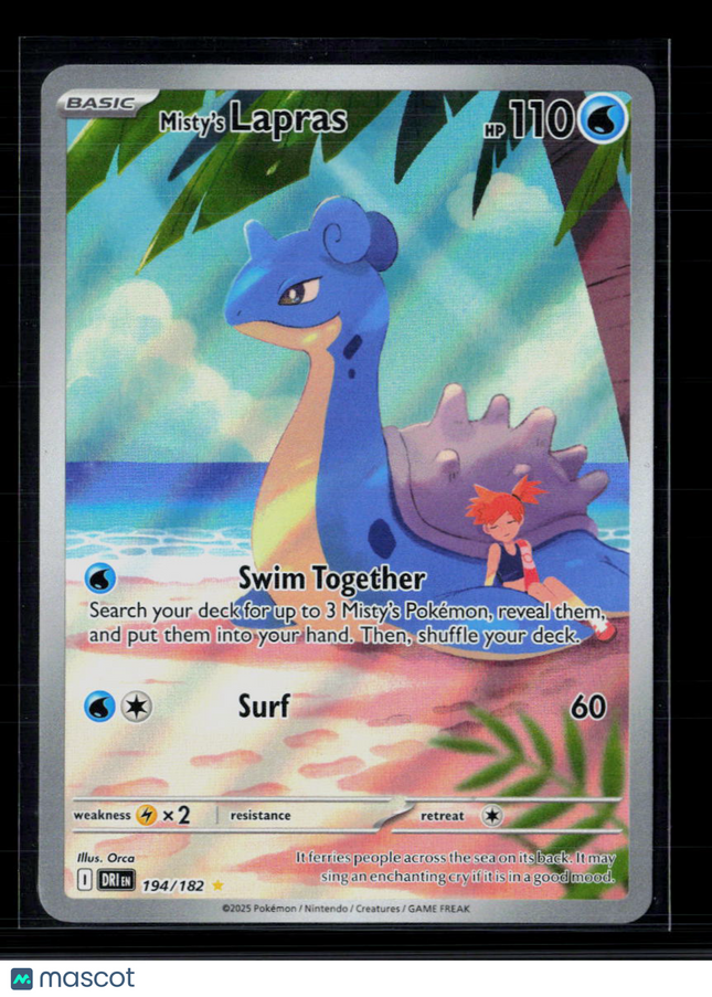 Pokemon 2025 Journey Together Misty's Lapras #194/182