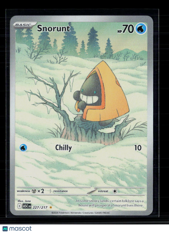 Pokemon 2026 Mega Evolution – Ascended Heroes Snorunt #227/217