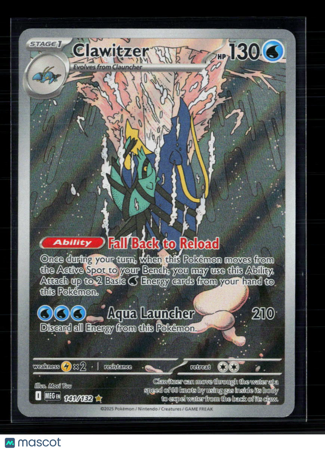 Pokemon 2025 Mega Evolution Clawitzer #141/132