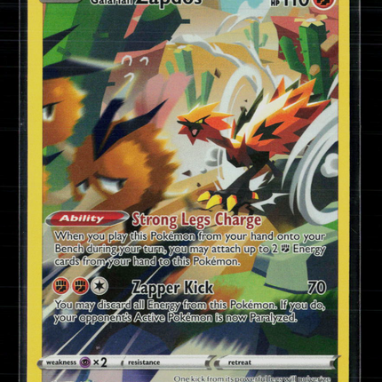 Pokemon 2023 Crown Zenith Galarian Zapdos FA #SWSH283