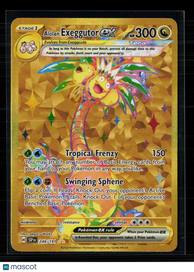 Pokemon 2024 Surging Sparks Alolan Exeggutor EX HR #248/191