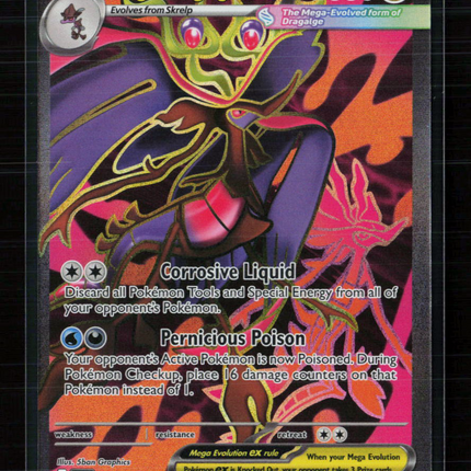 Pokemon 2026 Mega Evolution – Chaos rising Mega Dragalge EX FA #104/86