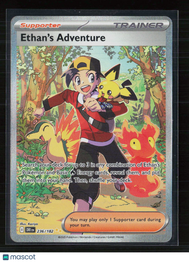 Pokemon 2025 Scarlet & Violet Destined Rivals Ethan's Adventure FA SAR #236/182