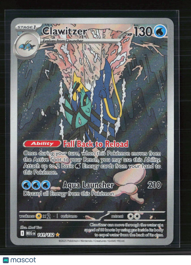 Pokemon 2025 Mega Evolution Clawitzer #141/132