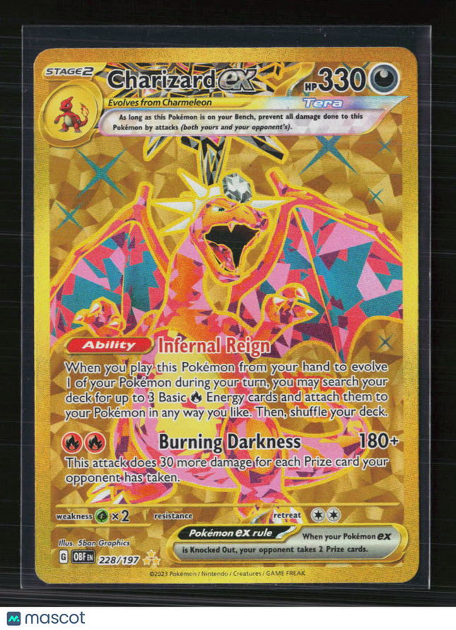 Pokemon 2023 Obsidian Flames Charizard EX HR #228/197
