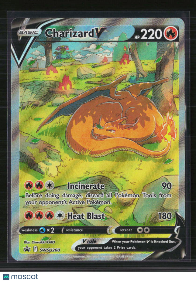 Pokemon 2022 Sword & Shield Charizard V FA #SWSH260