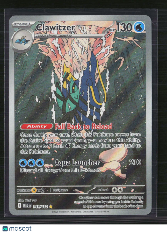 Pokemon 2025 Mega Evolution Clawitzer #141/132