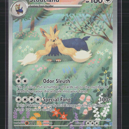 Pokemon 2025 Scarlet & Violet White Flare Stoutland #156/86