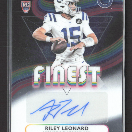 2025 Topps Finest Football Riley Leonard #RFA-RL RC Auto