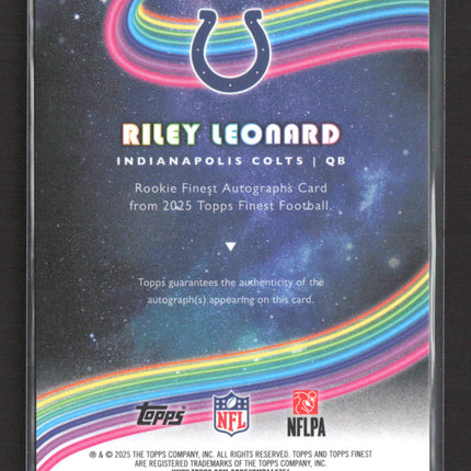 2025 Topps Finest Football Riley Leonard #RFA-RL RC Auto