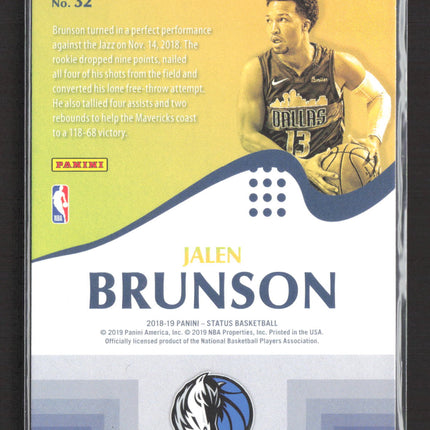 2018 Panini Status Rookie Prominence Jalen Brunson #32