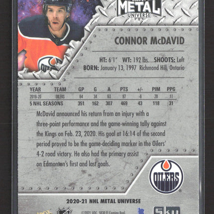 2021 SkyBox Metal Universe Connor McDavid #97