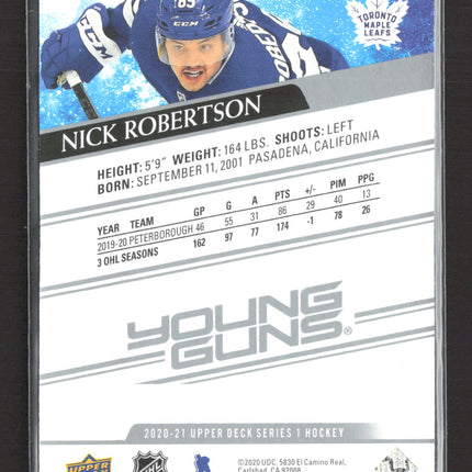 2020 Upper Deck Series 1 Young Guns Nick Robertson #237