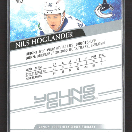 2021 Upper Deck Series 2 Young Guns Nils Hoglander #462