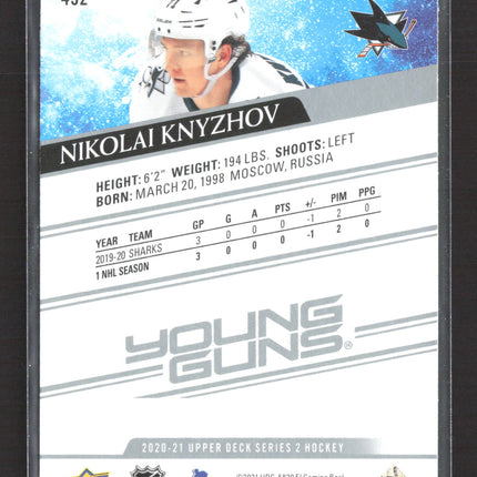 2021 Upper Deck Series 2 Young Guns Nikolai Knyzhov #492