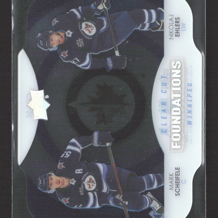 2021 UD Series 1 Clear Cut Foundations Mark Scheifele Nikolaj Ehlers #CCF-SE