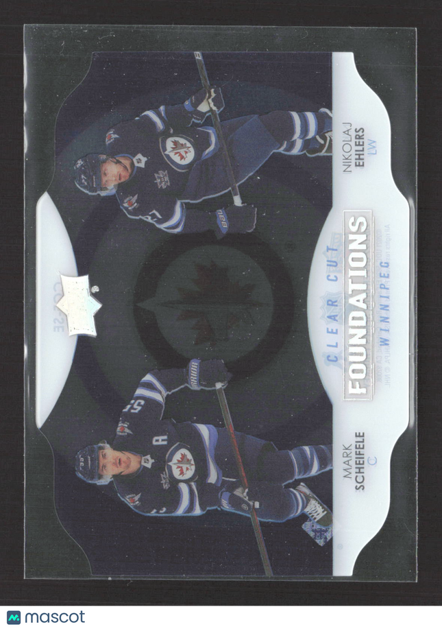 2021 UD Series 1 Clear Cut Foundations Mark Scheifele Nikolaj Ehlers #CCF-SE
