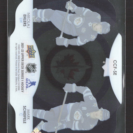 2021 UD Series 1 Clear Cut Foundations Mark Scheifele Nikolaj Ehlers #CCF-SE