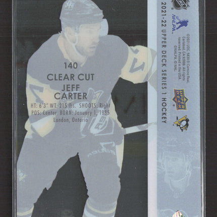 2021 Upper Deck Series 1 Clear Cut Jeff Carter #140