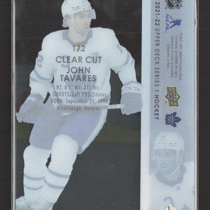 2021 Upper Deck Series 1 Hockey Clear Cut John Tavares #172